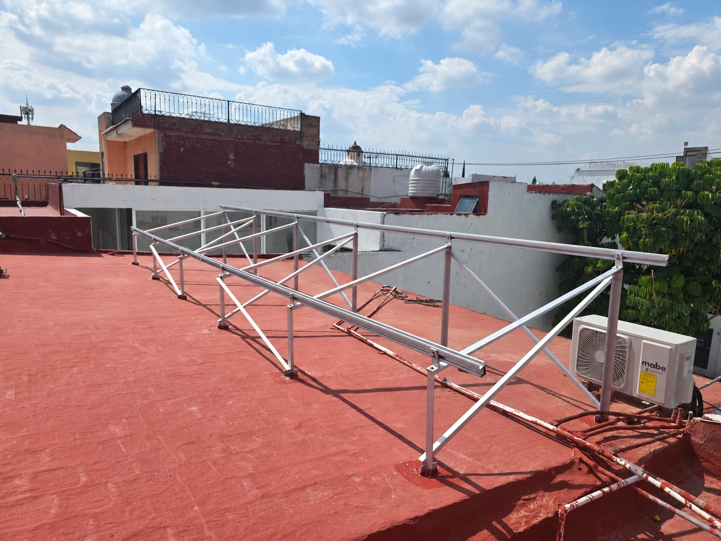 Antes: estructura del sistema solar en azotea roja
